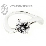 แหวนทองคำขาว แหวนเพชร แหวนคู่ แหวนแต่งงาน แหวนหมั้น -  R3042DWG	